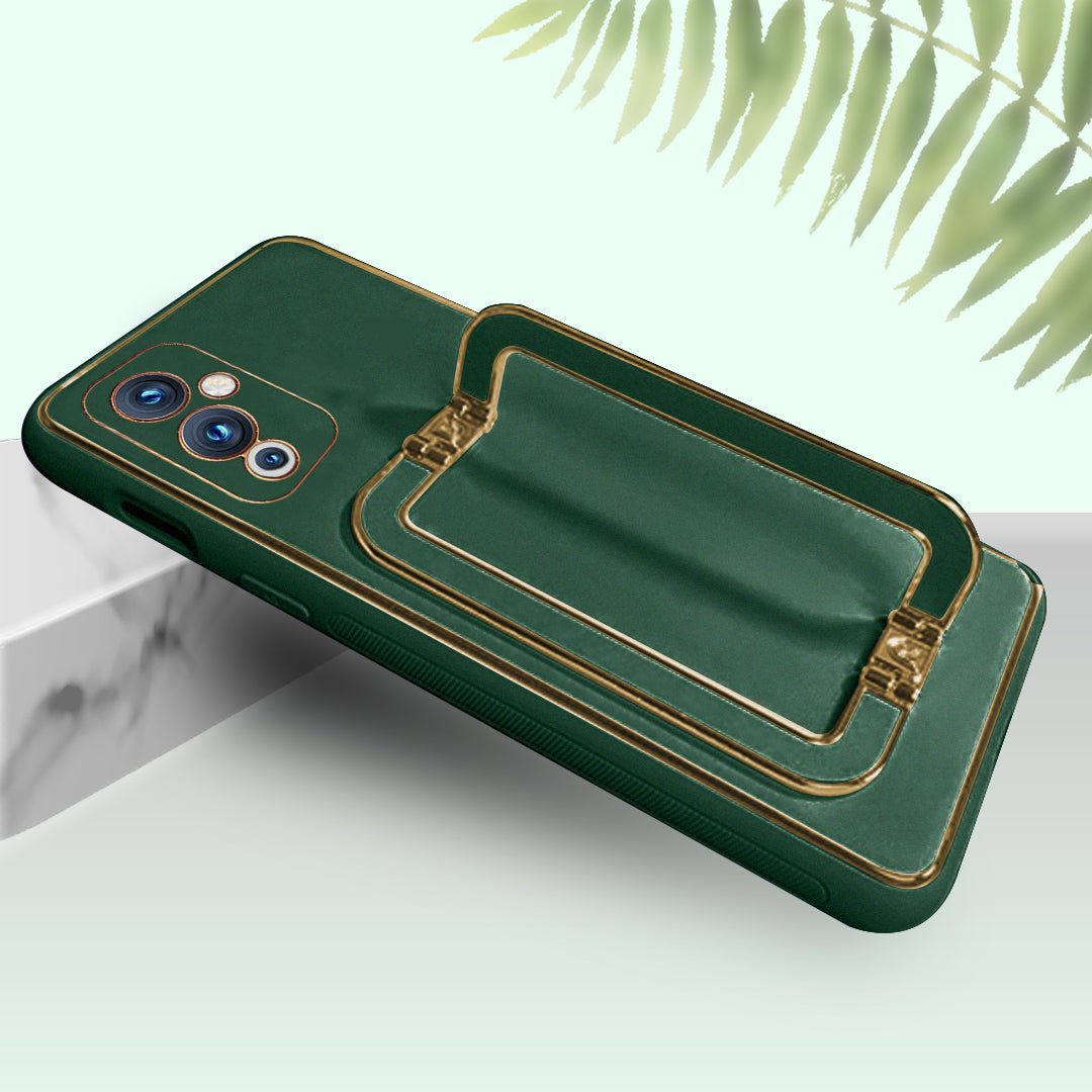ONEPLUS 9 LUXE DESIGN PU LEATHER BACK CASE WITH BACK STAND