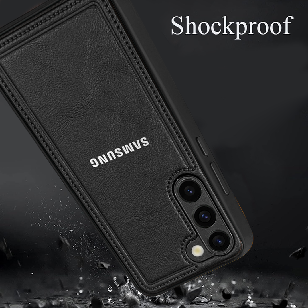 Samsung Galaxy S23 5G Vintage Leather Stitched Protective Back Case