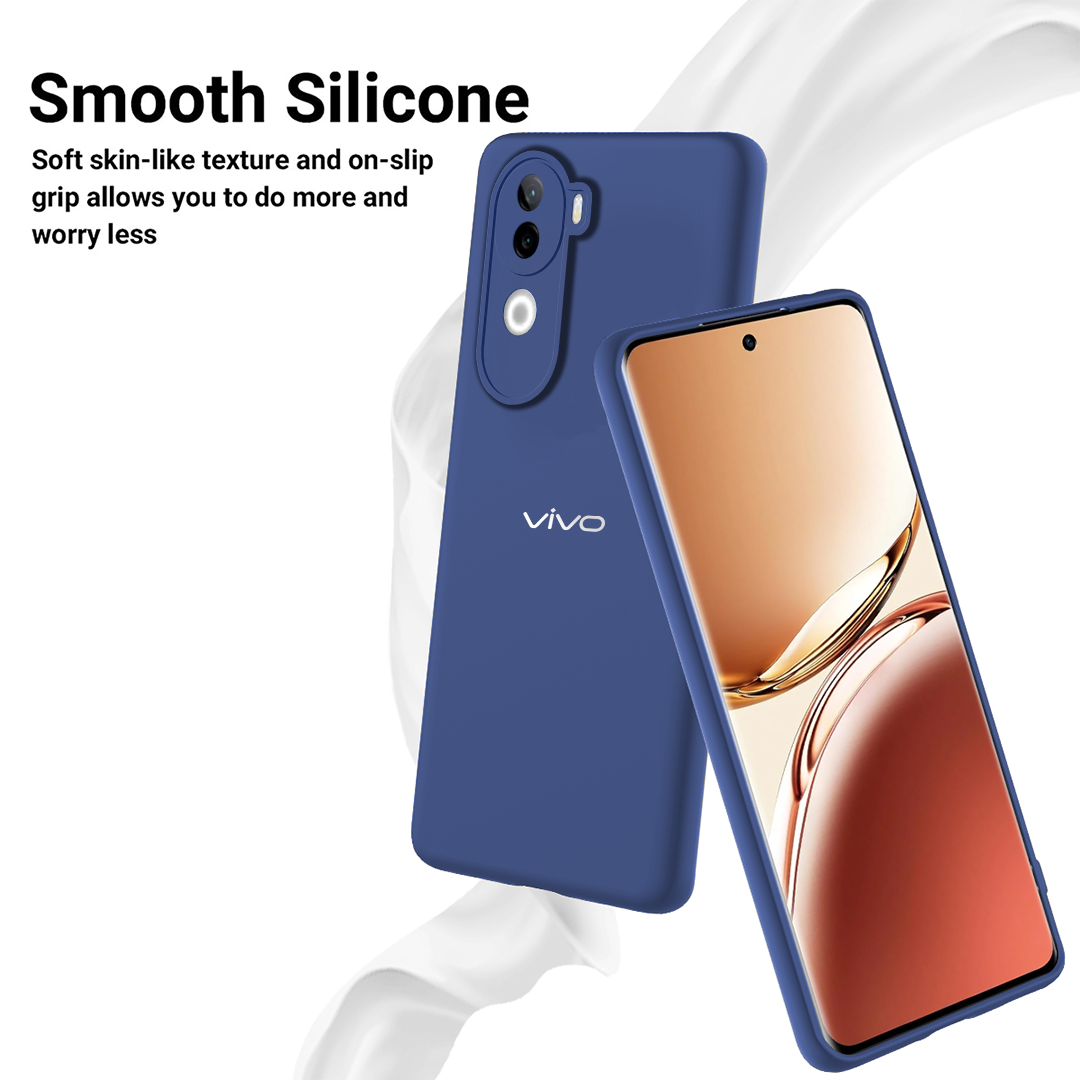 VIVO V40 E 5G Liquid Silicone Velvet-Touch Silk Finish Protective Back Case
