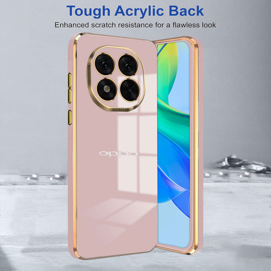 OPPO F29 5G ULTRA-SHINE GOLD ELECTROPLATED LUXURIOUS BACK CASE WITH CAMERA PROTECTION