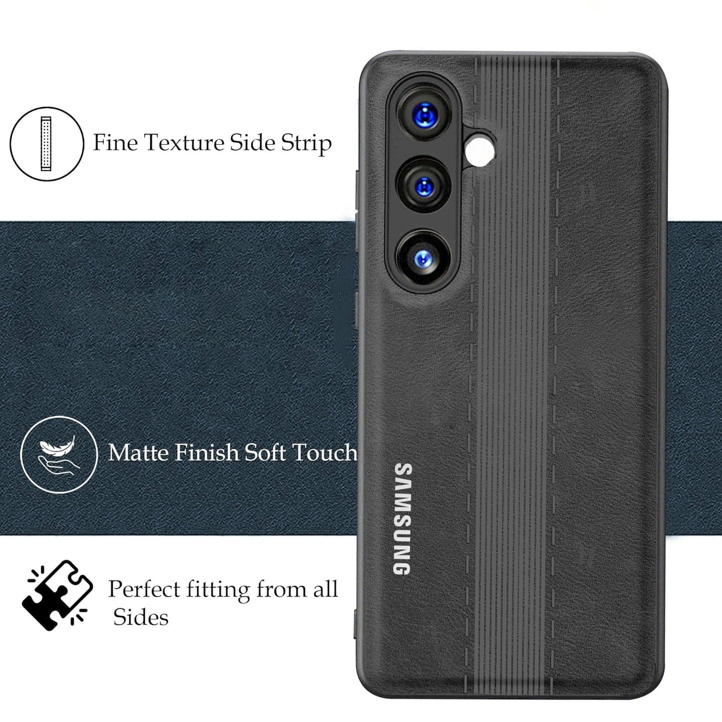 GALAXY A34 5G VINTAGE LEATHER BACK STITCHED PROTECTIVE BACK CASE