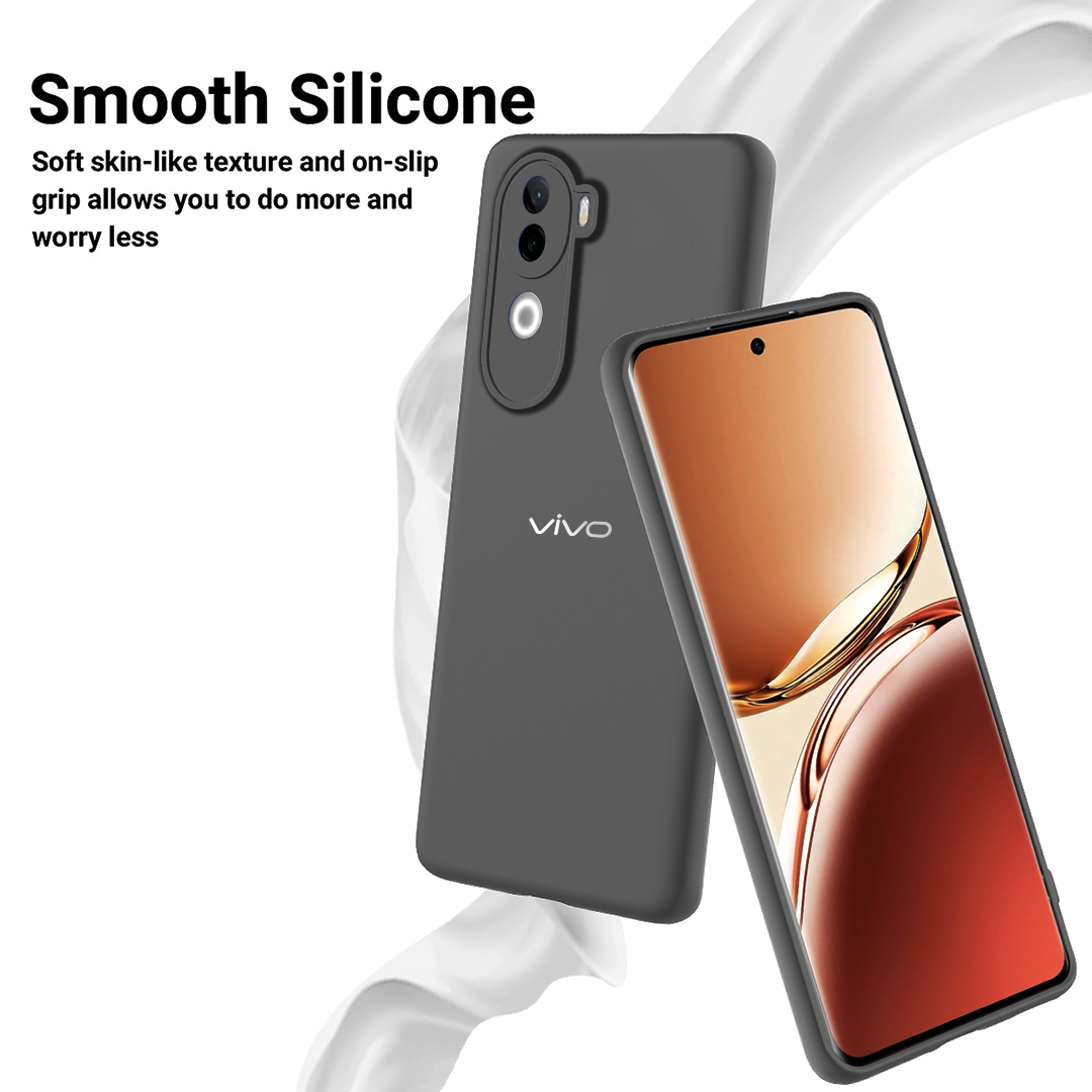 VIVO V40 E 5G Liquid Silicone Velvet-Touch Silk Finish Protective Back Case