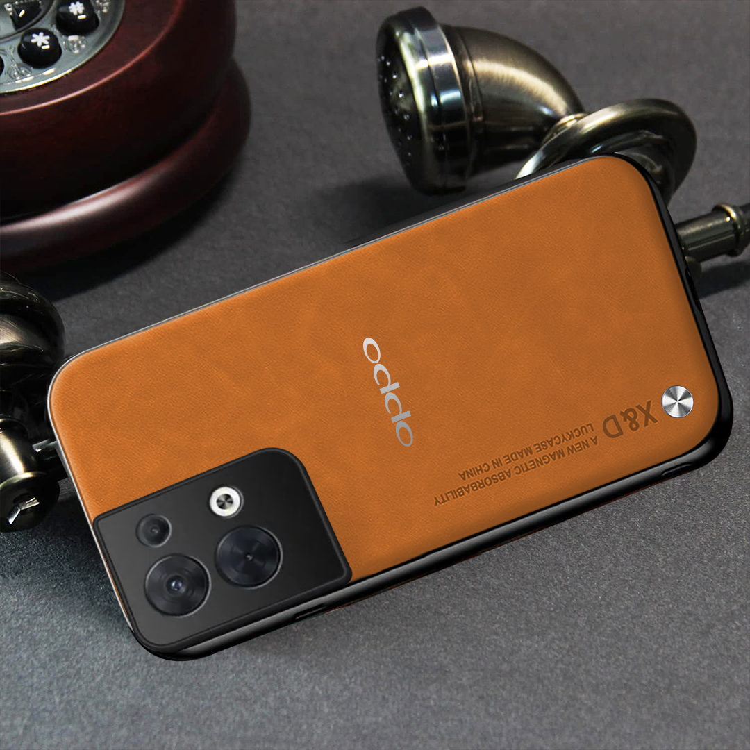 OPPO RENO 8 5G LUXURY SHOCKPROOF BUSINESS RETRO LEATHER TPU CASE COVER