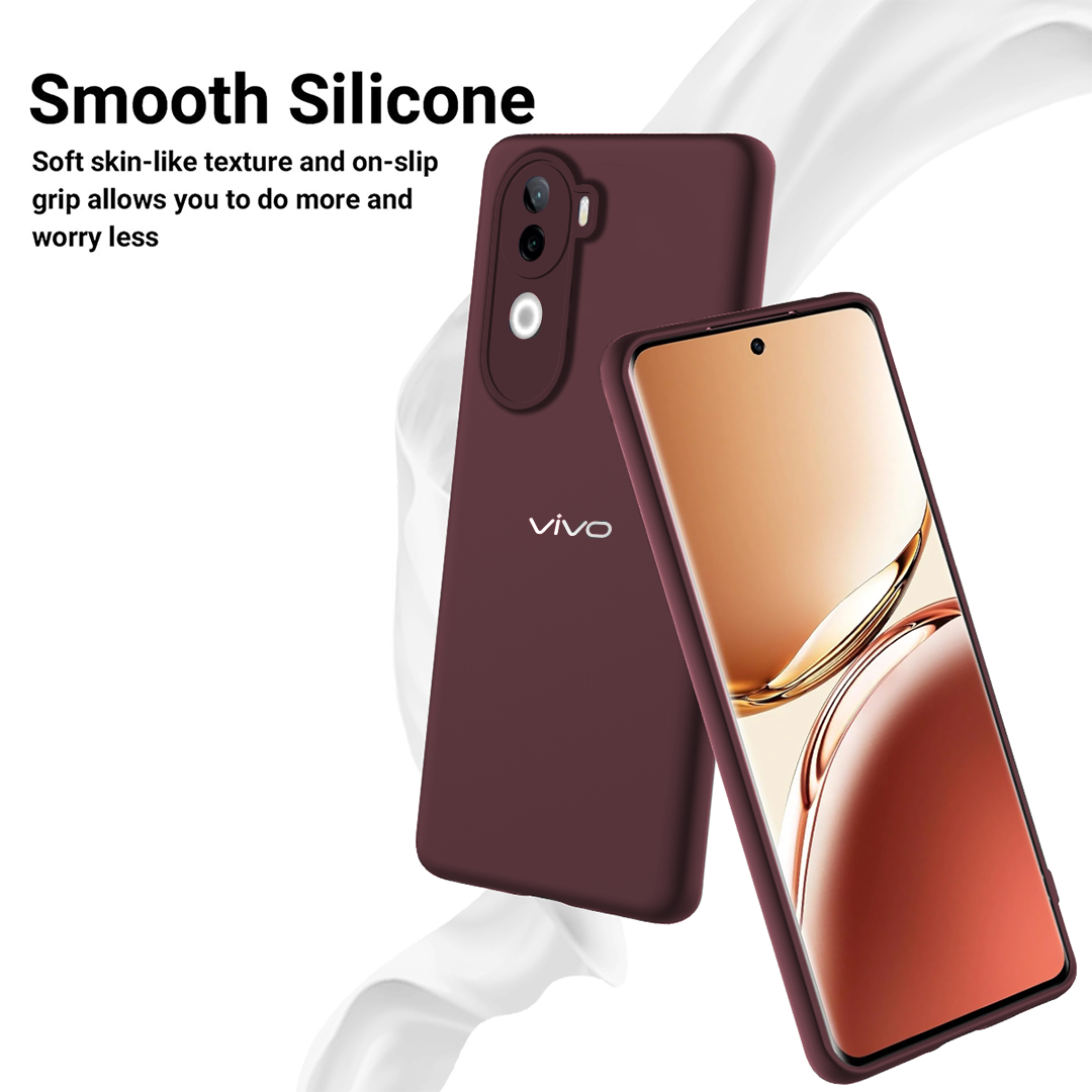 VIVO V40 E 5G Liquid Silicone Velvet-Touch Silk Finish Protective Back Case
