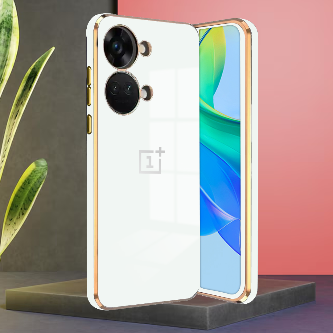 ONEPLUS NORD 3 5G ULTRA-SHINE GOLD ELECTROPLATED LUXURIOUS BACK CASE WITH CAMERA PROTECTION