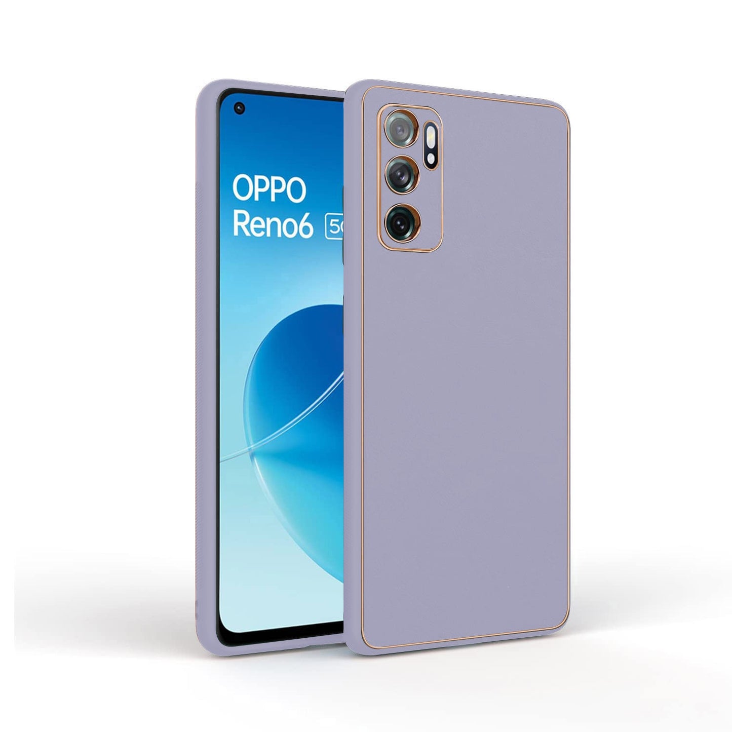 OPPO Reno 6 5G Canary Series Leather Chrome Back Cover