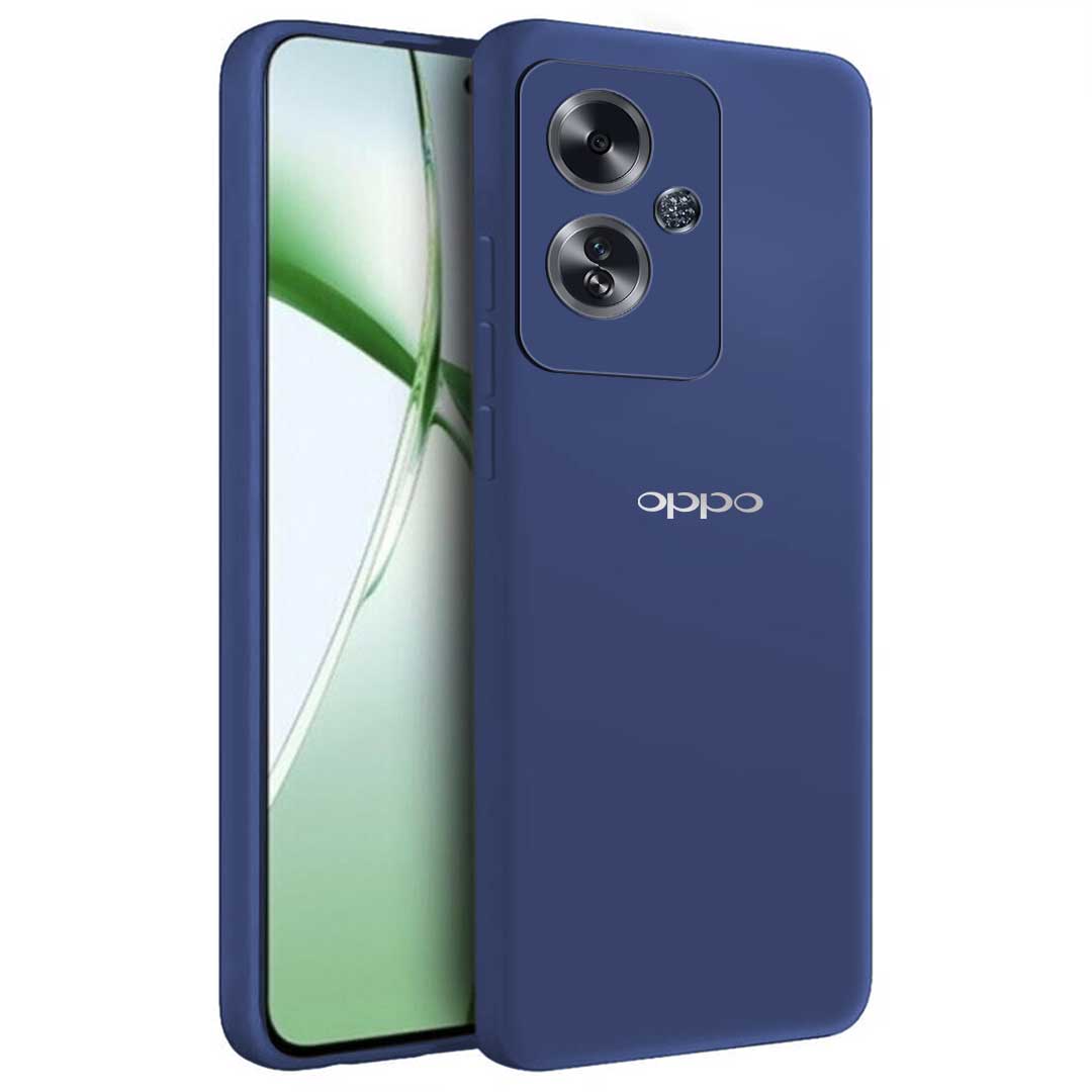 OPPO A59 5G Liquid Silicone Velvet-Touch Silk Finish Protective Back Case