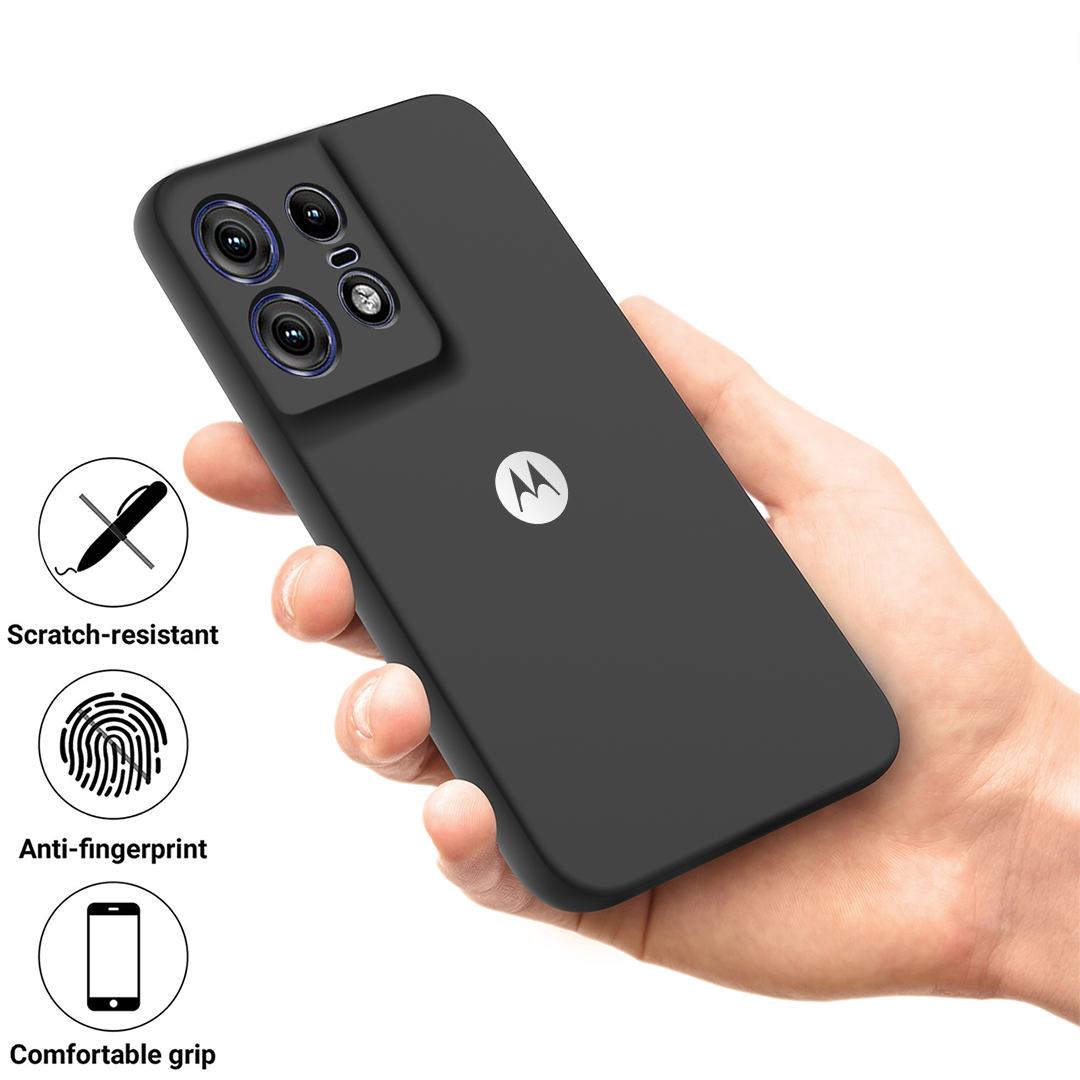 MOTOROLA EDGE 50 PRO 5G Liquid Silicone Velvet-Touch Silk Finish Protective Back Case