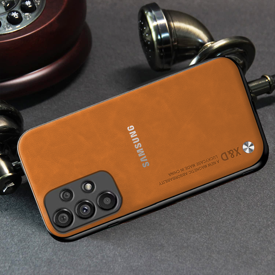SAMSUNG A73 5G LUXURY SHOCKPROOF BUSINESS RETRO LEATHER TPU CASE COVER