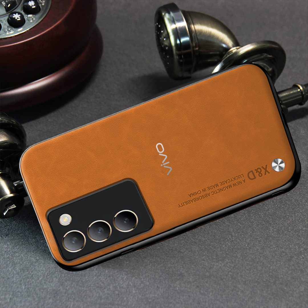 VIVO Y200E 5G LUXURY SHOCKPROOF BUSINESS RETRO LEATHER TPU CASE COVER