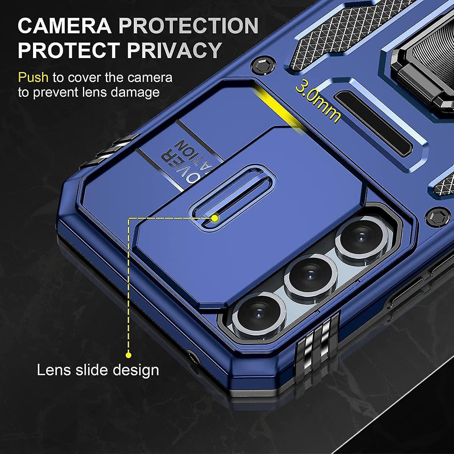 Galaxy S23 5g Armor Military-grade Case With Sliding Camera Cover & 360 Kickstand