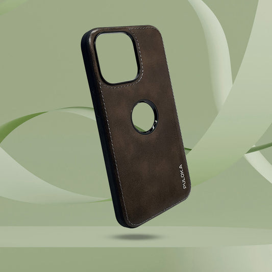 PULOKA GENUINE LEATHER CRAFTED LIMITED EDITION LOGO CUT CASE COVER iPhone 13 Pro Max