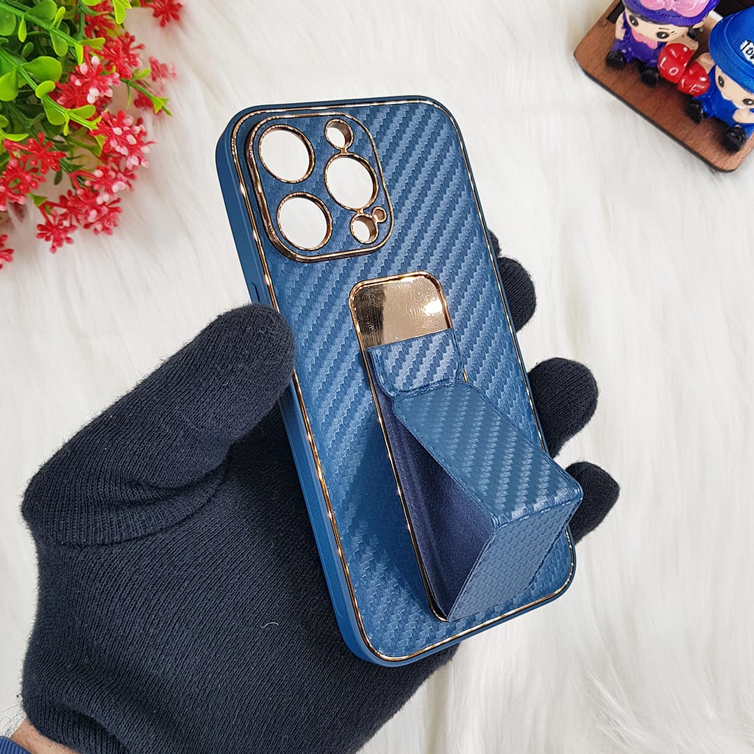 iPhone13/iPhone13 pro/iPhone 13 pro-max Carbon Leather with Back Stand case