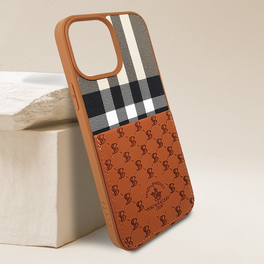 Santa Barbara Polo Club Genuine Leather Back Case/Cover For iPhone 13/13pro/13promax