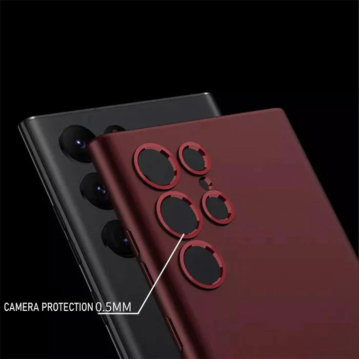 Samsung Galaxy S23 Ultra Luxury Color Silicone Protective Case Back Cover-Burgendy