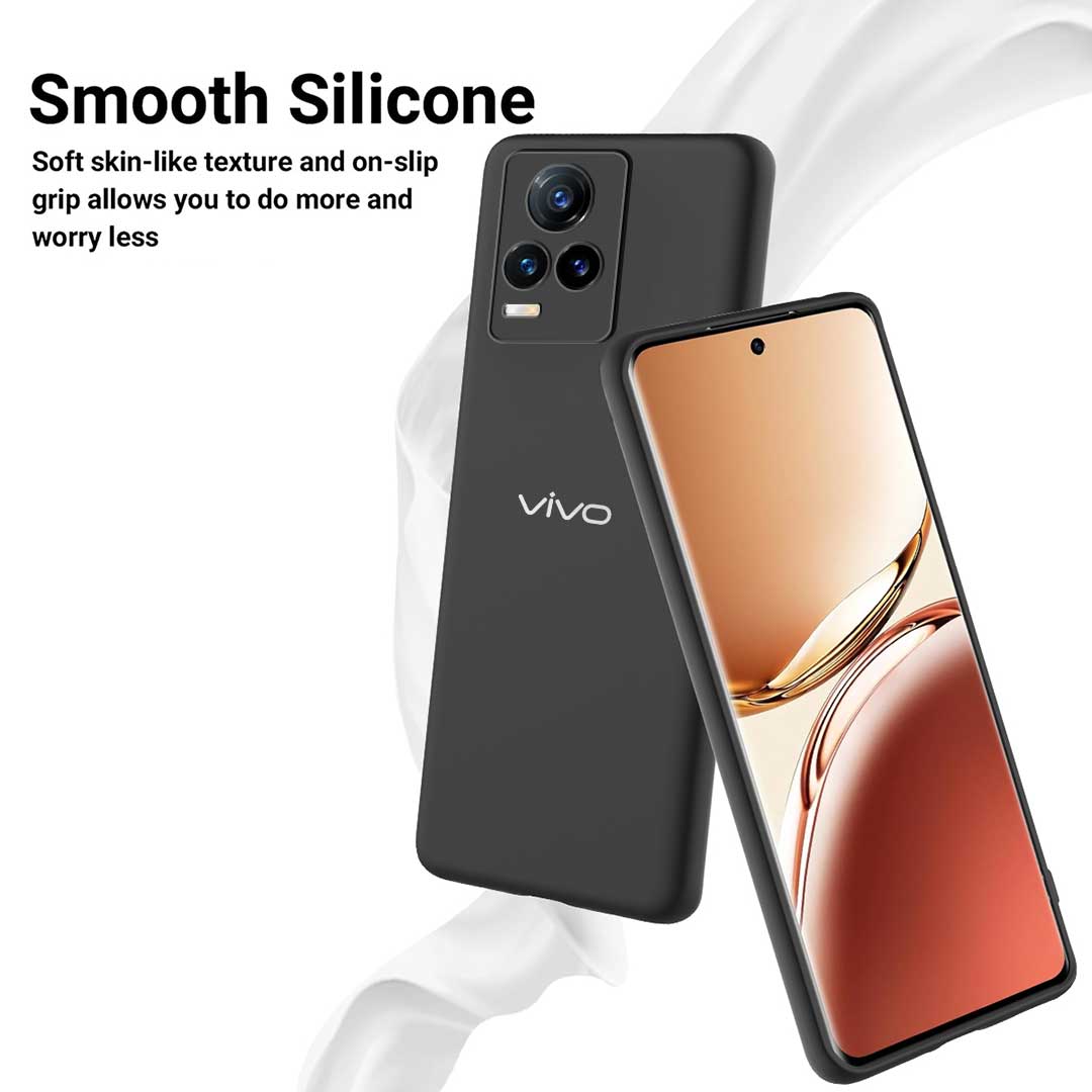 VIVO Y73 5G Liquid Silicone Velvet-Touch Silk Finish Protective Back Case