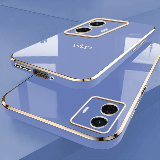 VIVO T1 PRO 5G ULTRA-SHINE GOLD ELECTROPLATED LUXURIOUS BACK CASE WITH CAMERA PROTECTION