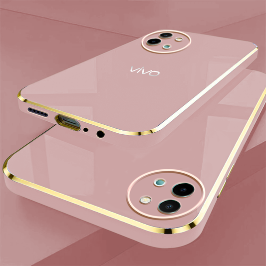 VIVO Y38 5G ULTRA-SHINE GOLD ELECTROPLATED LUXURIOUS BACK CASE WITH CAMERA PROTECTION