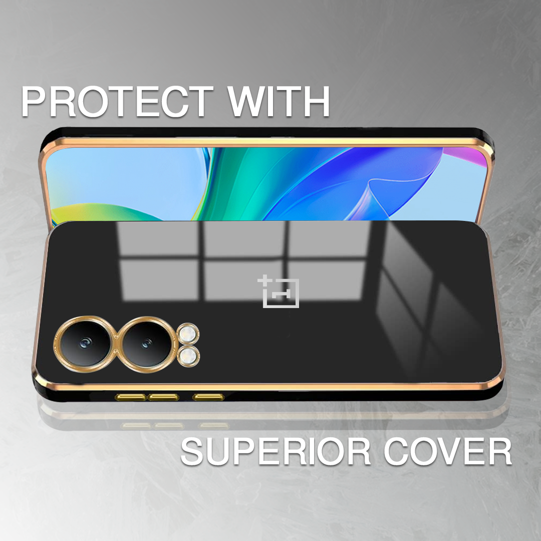 ONEPLUS NORD CE 4 LITE 5G ULTRA-SHINE GOLD ELECTROPLATED LUXURIOUS BACK CASE WITH CAMERA PROTECTION
