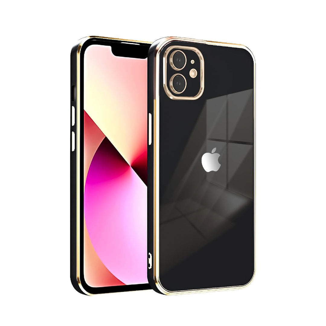 iPHONE 11 ULTRA-SHINE GOLD ELECTROPLATED LUXURIOUS BACK CASE WITH CAMERA PROTECTION
