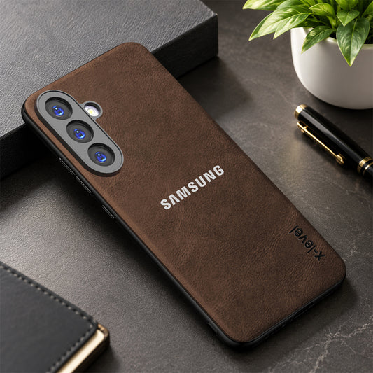 SAMSUNG GALAXY S23FE 5G VINTAGE PU LEATHER PROTECTIVE BACK CASE