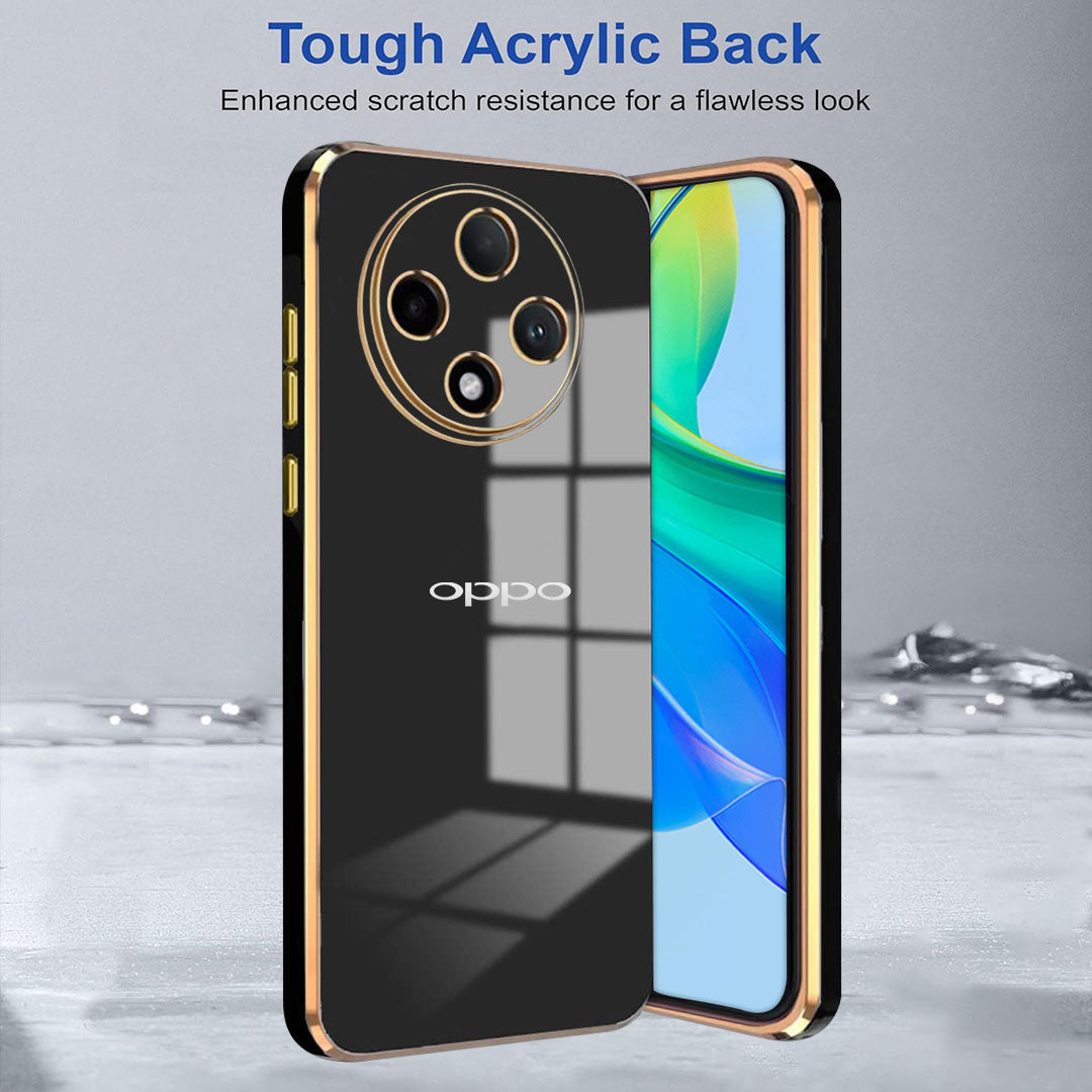 OPPO F27 PRO PLUS 5G ULTRA-SHINE GOLD ELECTROPLATED LUXURIOUS BACK CASE WITH CAMERA PROTECTION
