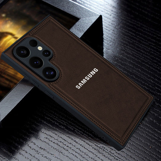 Samsung Galaxy S23 ULTRA 5G Vintage Leather Stitched Protective Back Case