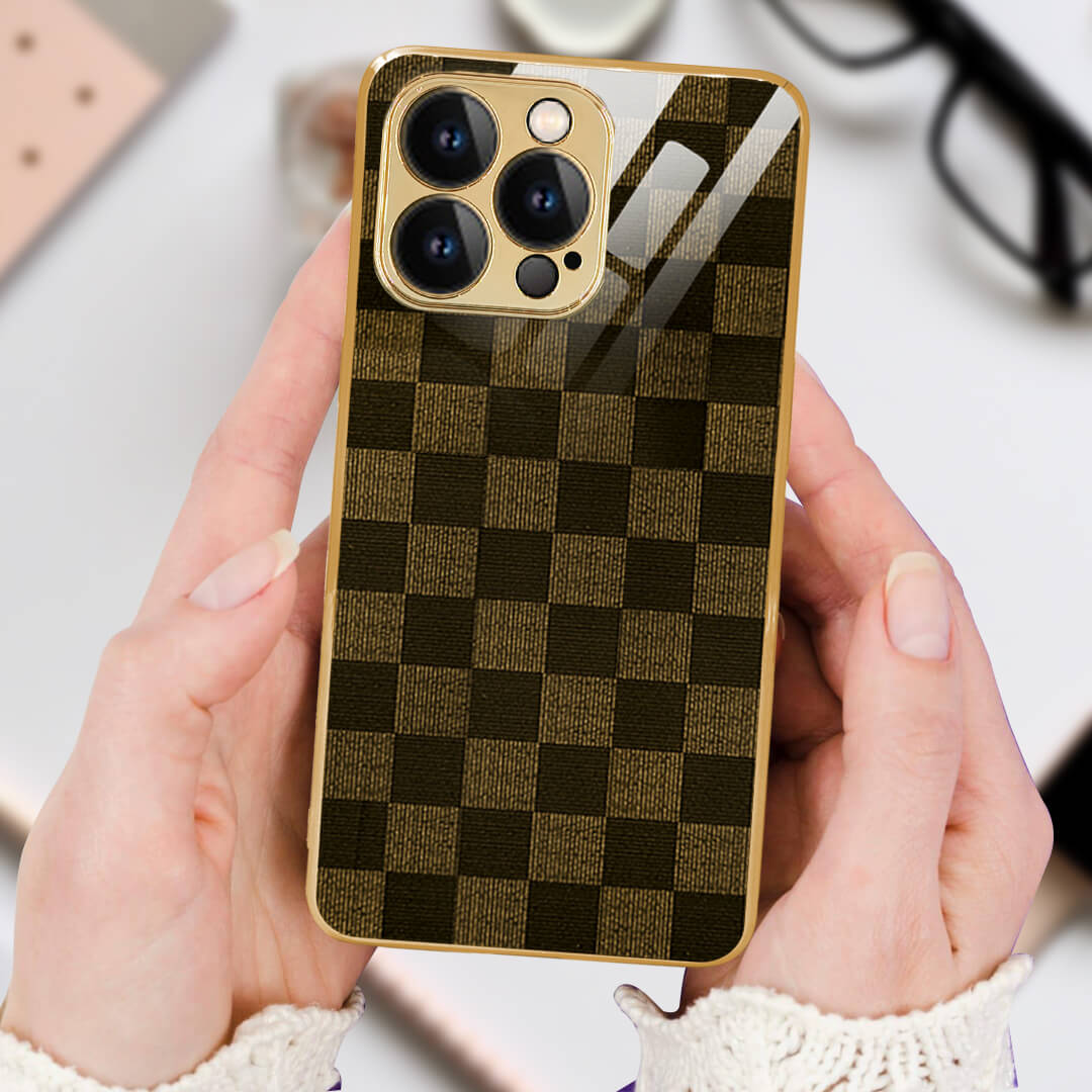 iPhone 13/13 pro /13 pro Max Flawless Checkered Glass Protective Case/Cover