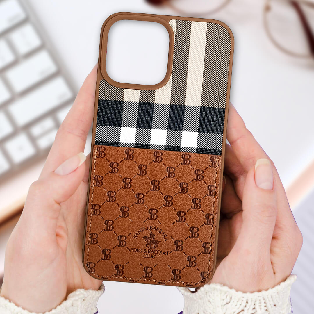 Santa Barbara Polo Club Genuine Leather Back Case/Cover For iPhone 13/13pro/13promax