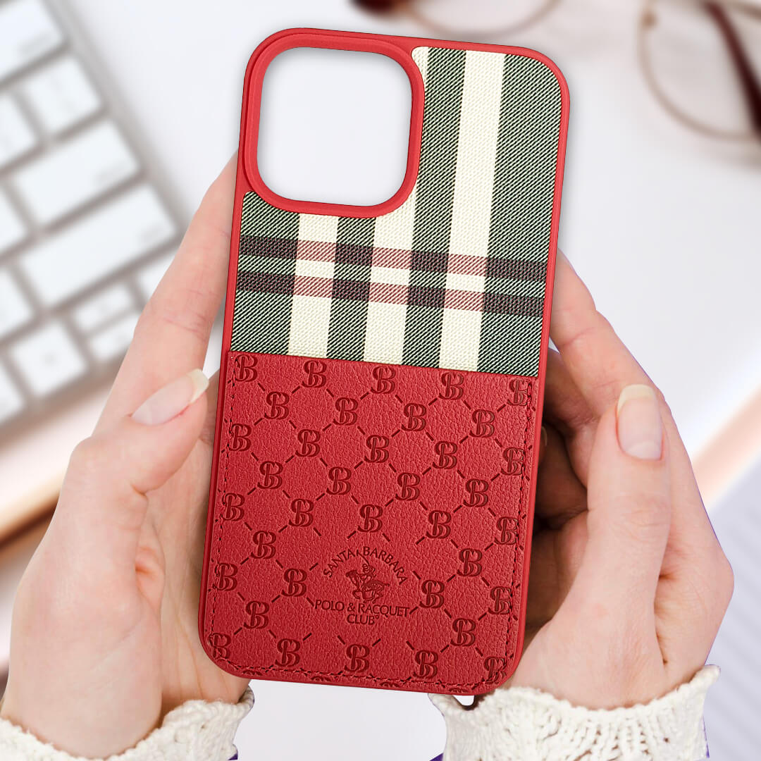 Santa Barbara Polo Club Genuine Leather Back Case/Cover For iPhone 13/13pro/13promax