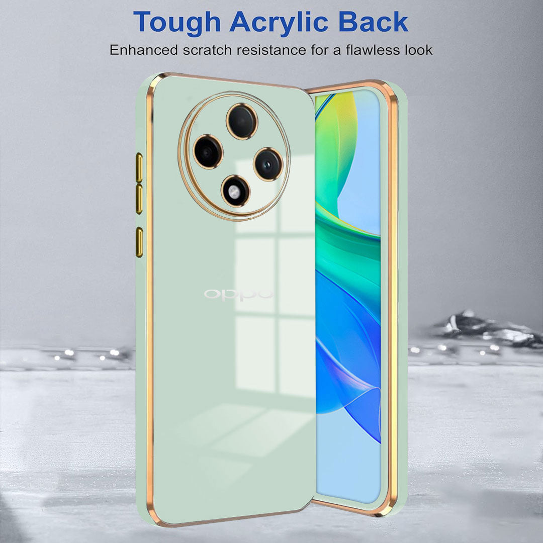 OPPO F27 PRO PLUS 5G ULTRA-SHINE GOLD ELECTROPLATED LUXURIOUS BACK CASE WITH CAMERA PROTECTION