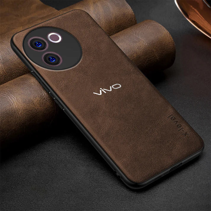 VIVO V30E 5G VINTAGE PU LEATHER PROTECTIVE BACK CASE