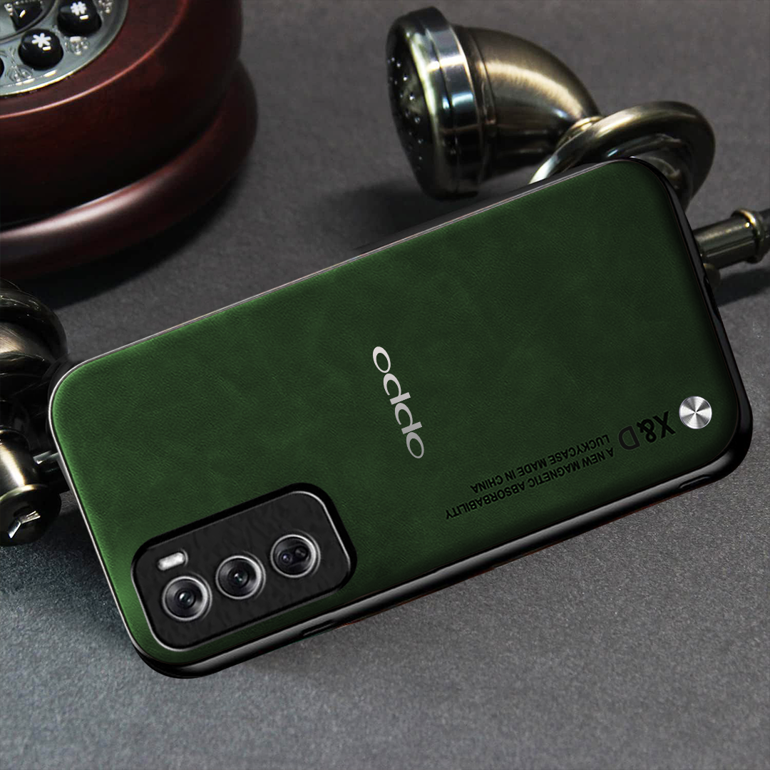 OPPO RENO 12 5G LUXURY SHOCKPROOF BUSINESS RETRO LEATHER TPU CASE COVER