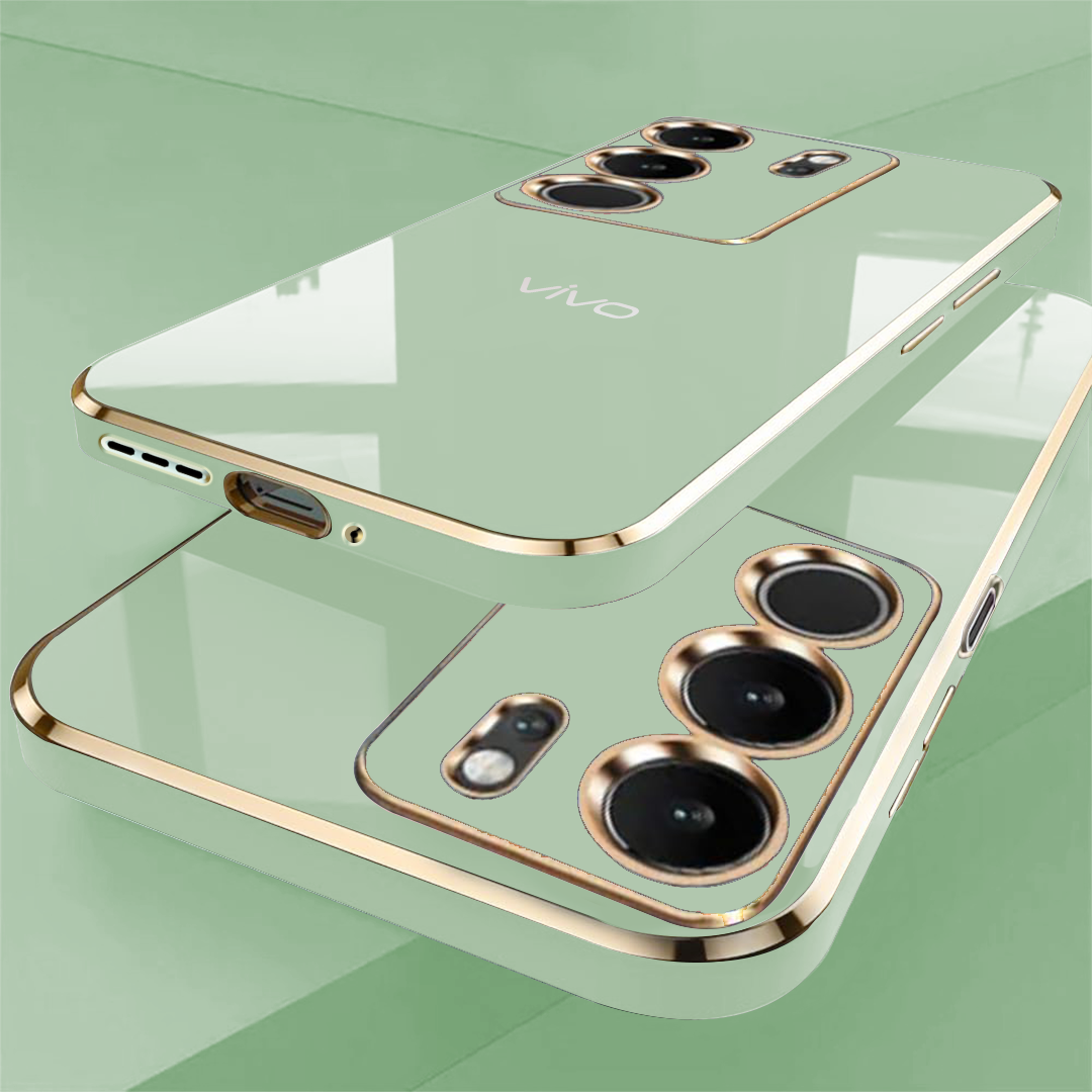 VIVO V29 5G ULTRA-SHINE GOLD ELECTROPLATED LUXURIOUS BACK CASE WITH CAMERA PROTECTION