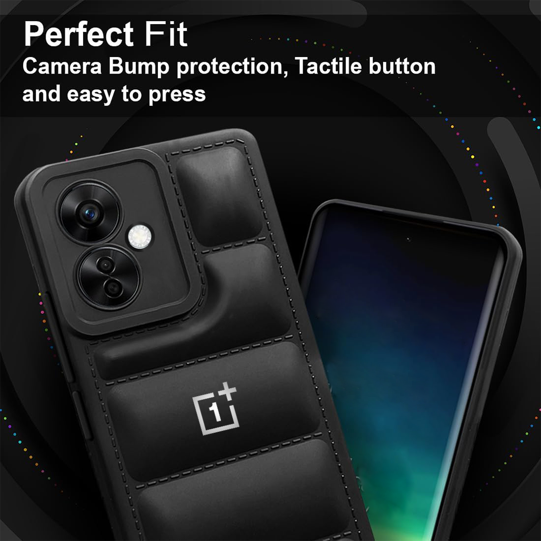 THE PUFFER EDITION BLACK BUMPER BACK CASE FOR NORD CE3 LITE 5G