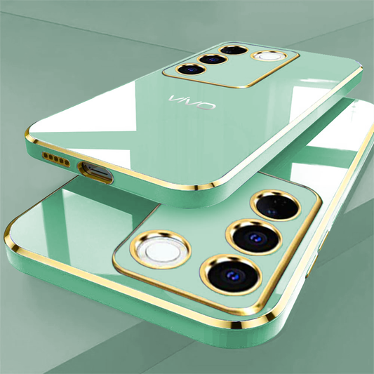 VIVO T3 5G ULTRA-SHINE GOLD ELECTROPLATED LUXURIOUS BACK CASE WITH CAMERA PROTECTION