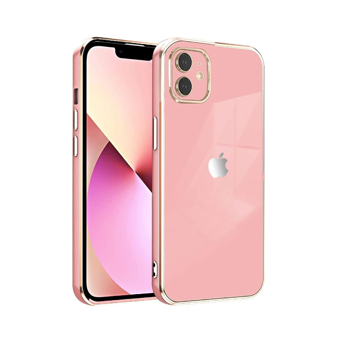 iPHONE 11 ULTRA-SHINE GOLD ELECTROPLATED LUXURIOUS BACK CASE WITH CAMERA PROTECTION
