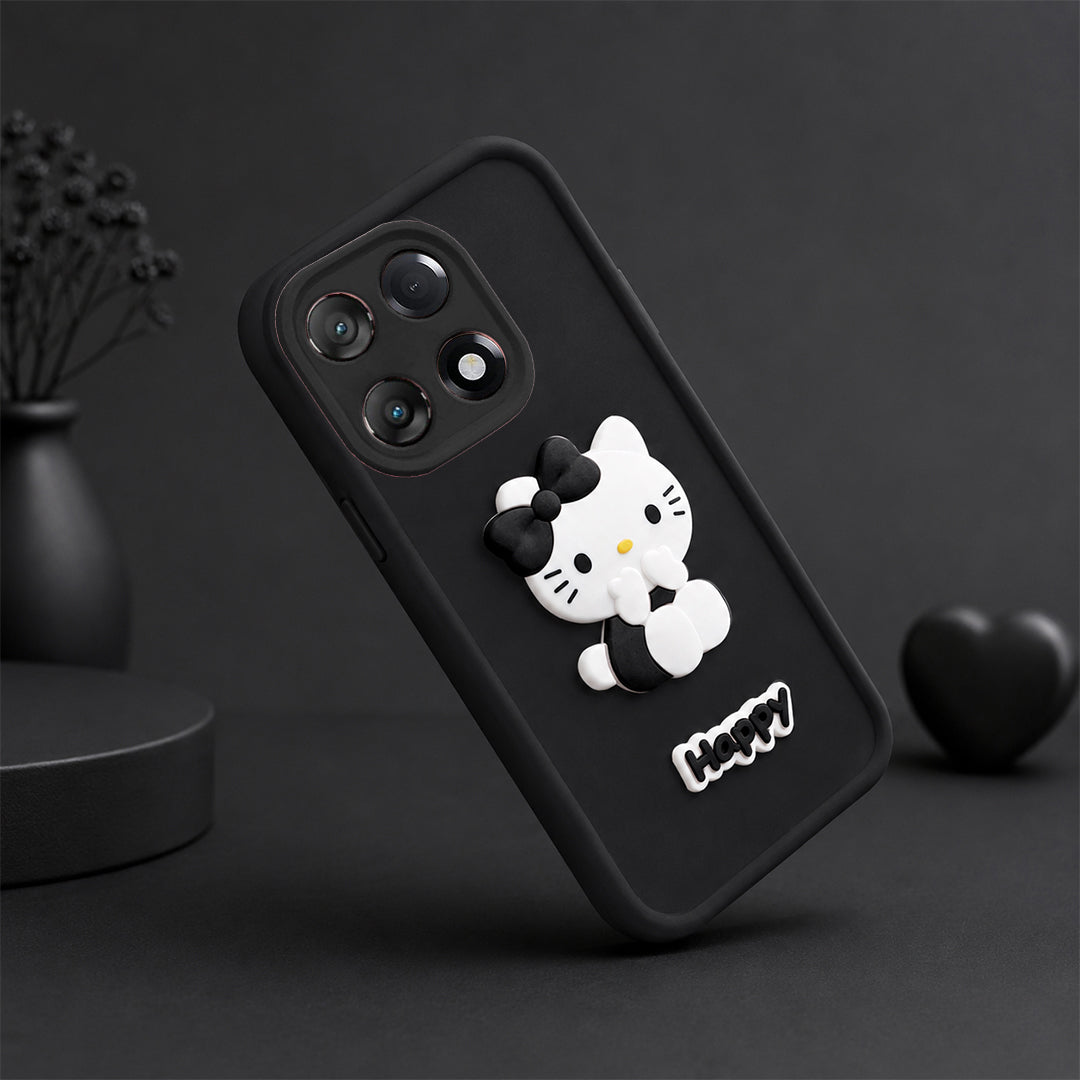 OnePlus 11R Cute 3D Kitty Soft Silicone Shockproof Protective Back Cover with Camera Protection