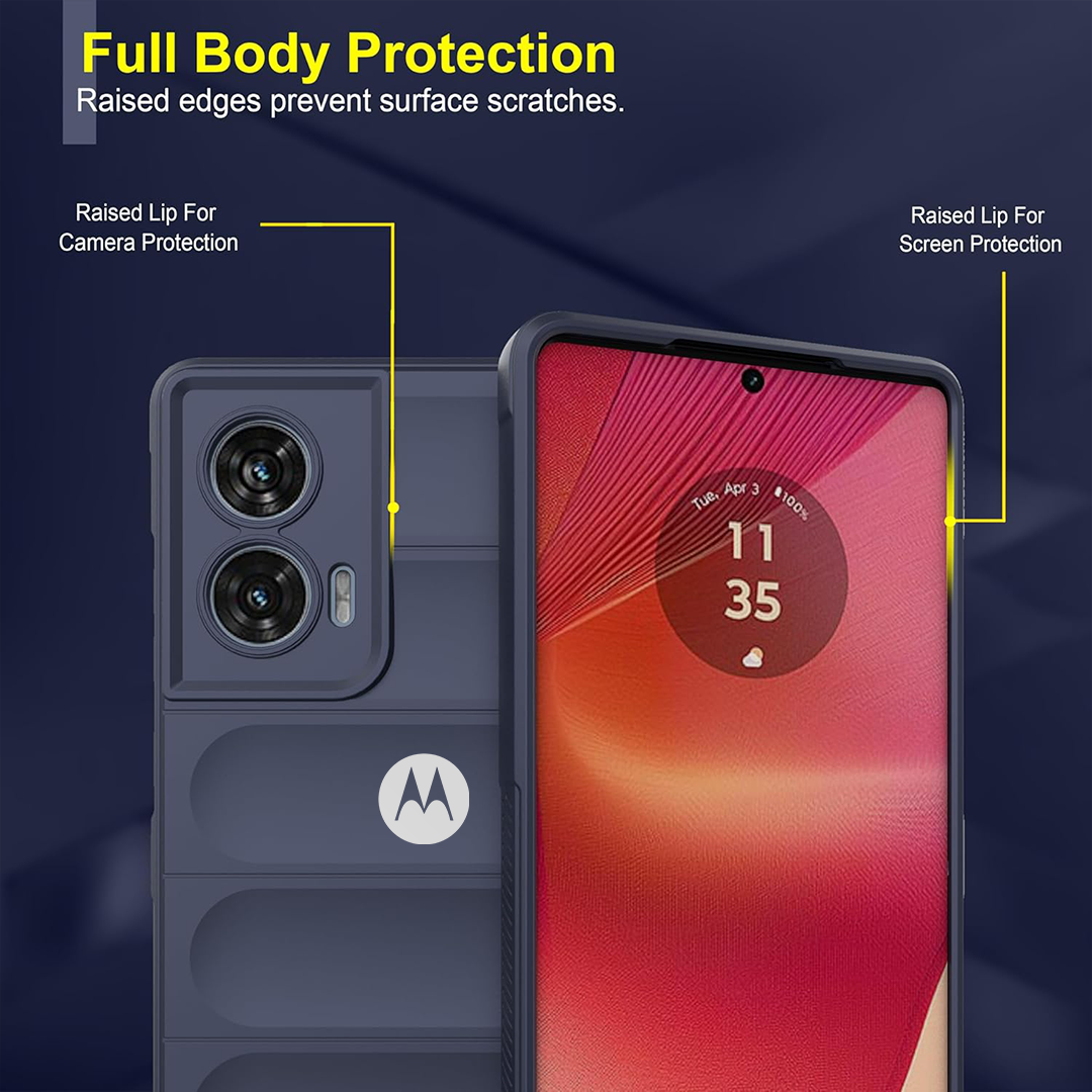 MOTOROLA EDGE 50 FUSION 5G SHOCKPROOF COQUE BUMPER BACK CASE WITH LOGO