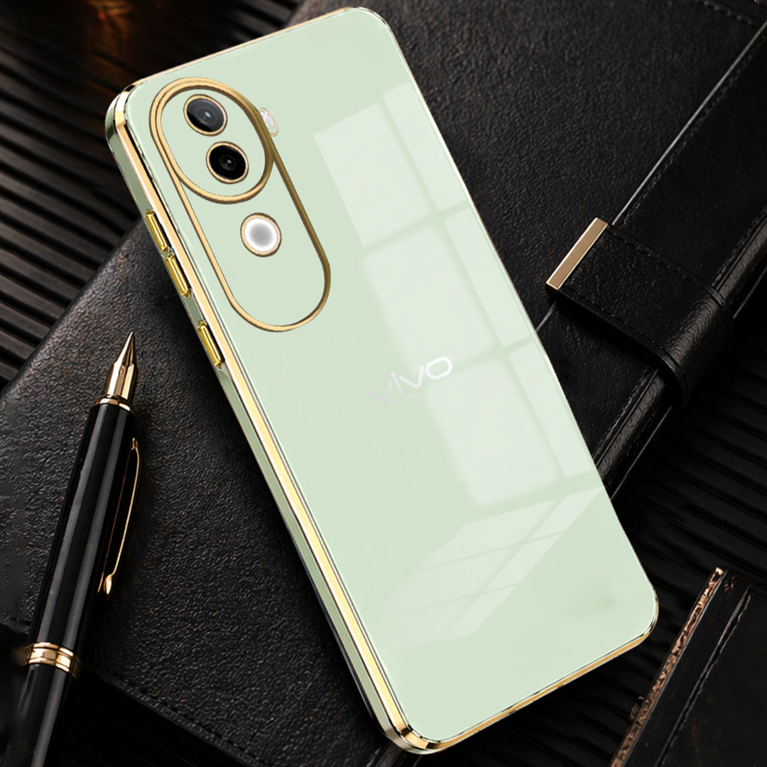VIVO V40E 5G GOLD ELECTROPLATED LUXURIOUS BACK CASE WITH CAMERA PROTECTION