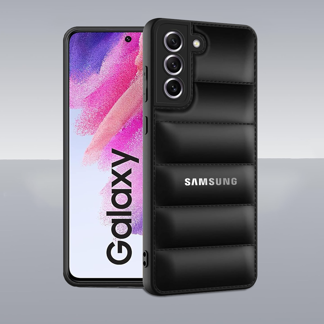 GALAXY S21 FE 5G THE PUFFER EDITION BLACK BUMPER BACK CASE WITH LOGO