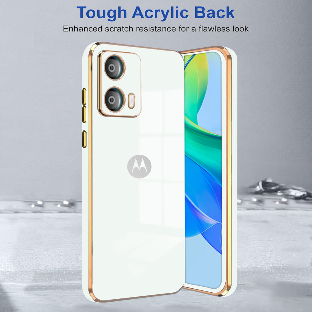 MOTOROLA EDGE 50 FUSION 5G ULTRA-SHINE GOLD ELECTROPLATED LUXURIOUS BACK CASE WITH CAMERA PROTECTION