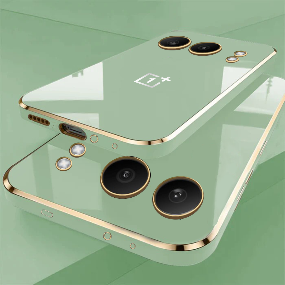 ONEPLUS NORD 4 5G ULTRA-SHINE GOLD ELECTROPLATED LUXURIOUS BACK CASE WITH CAMERA PROTECTION