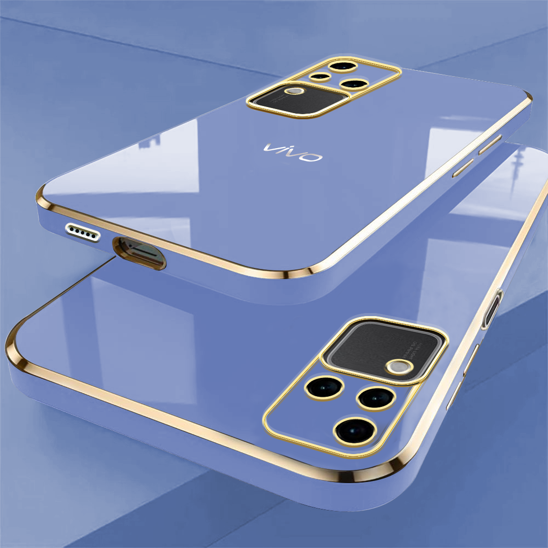 VIVO V30/ V30PRO 5G ULTRA-SHINE GOLD ELECTROPLATED LUXURIOUS BACK CASE WITH CAMERA PROTECTION