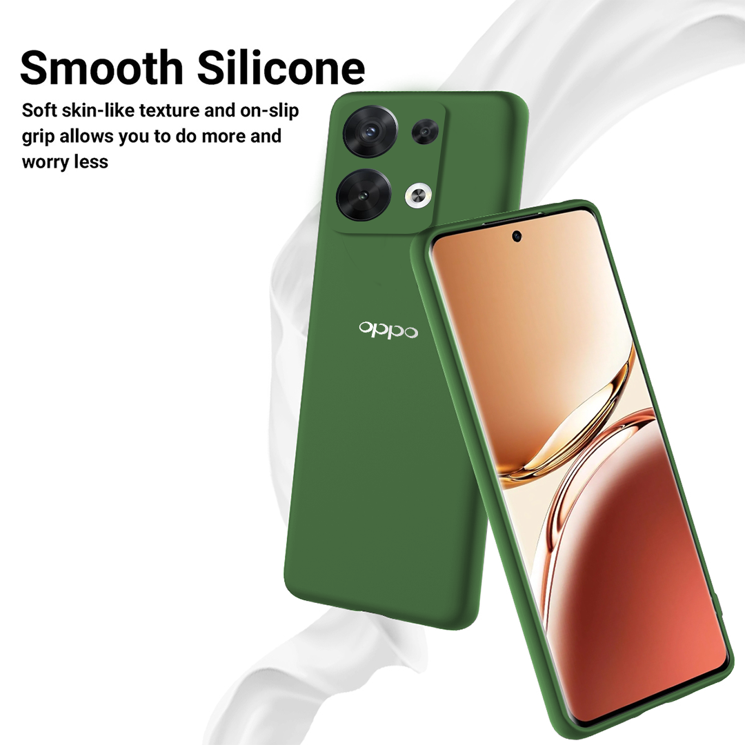 OPPO RENO 8 5G Liquid Silicone Velvet-Touch Silk Finish Protective Back Case