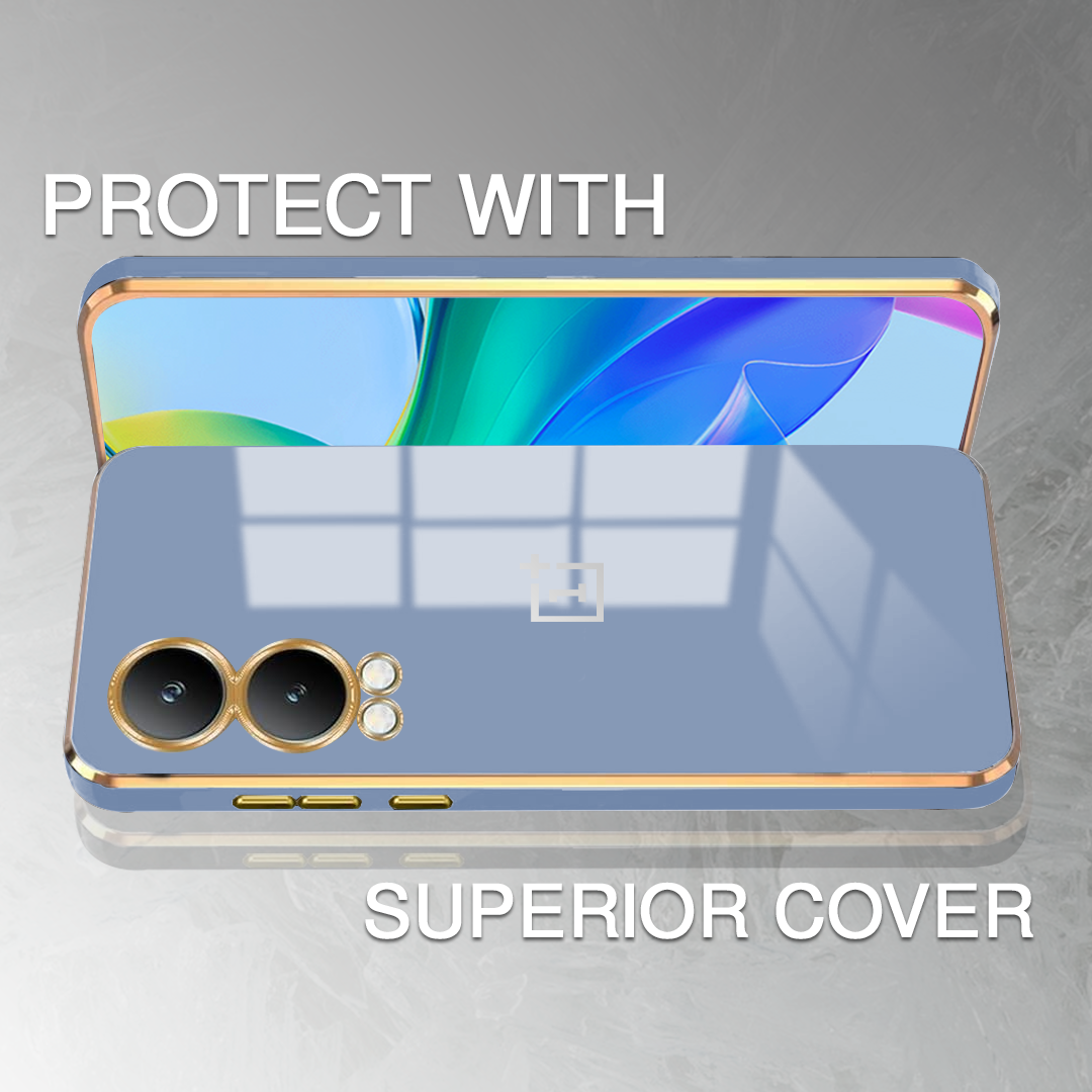 ONEPLUS NORD CE 4 LITE 5G ULTRA-SHINE GOLD ELECTROPLATED LUXURIOUS BACK CASE WITH CAMERA PROTECTION