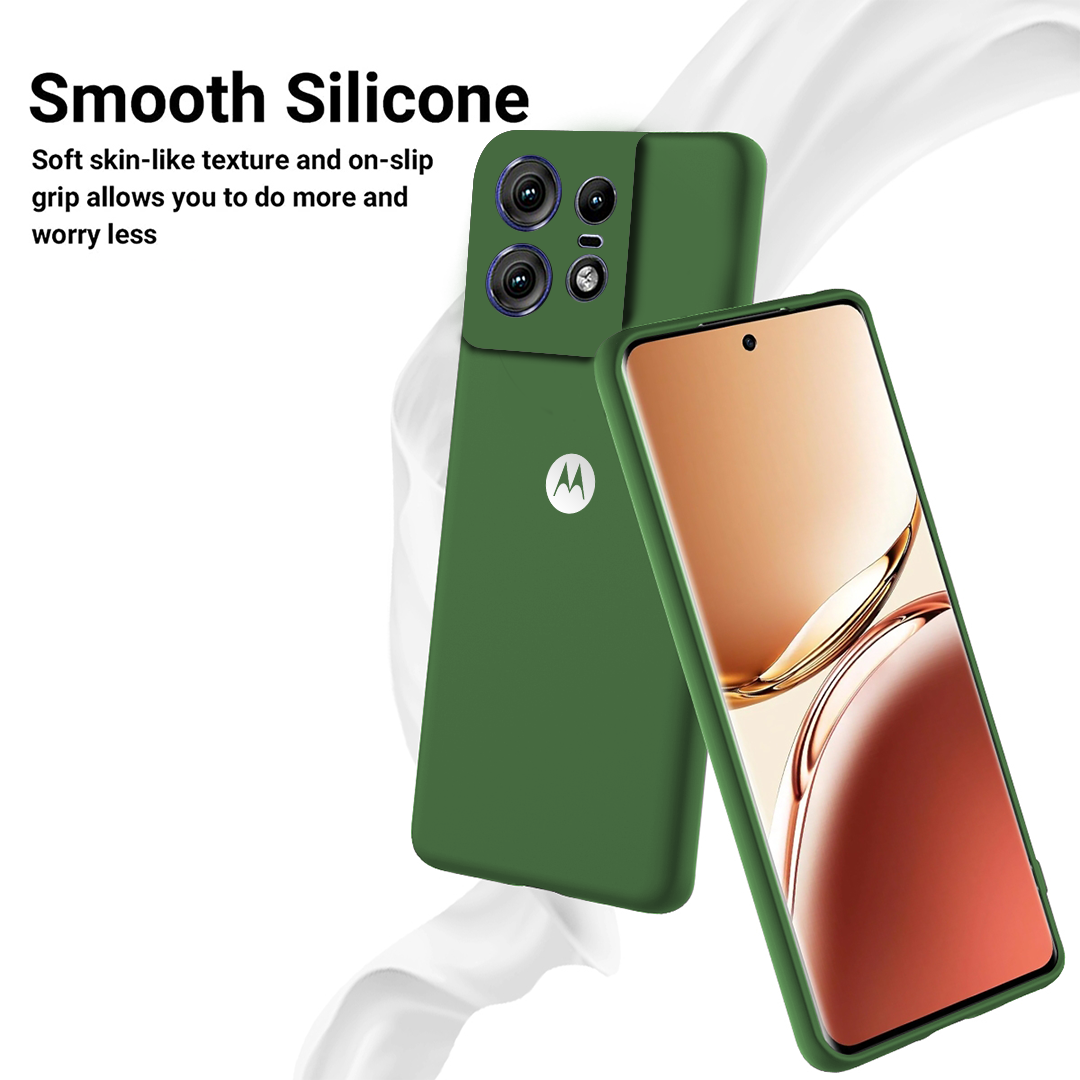 MOTOROLA EDGE 50 PRO 5G Liquid Silicone Velvet-Touch Silk Finish Protective Back Case