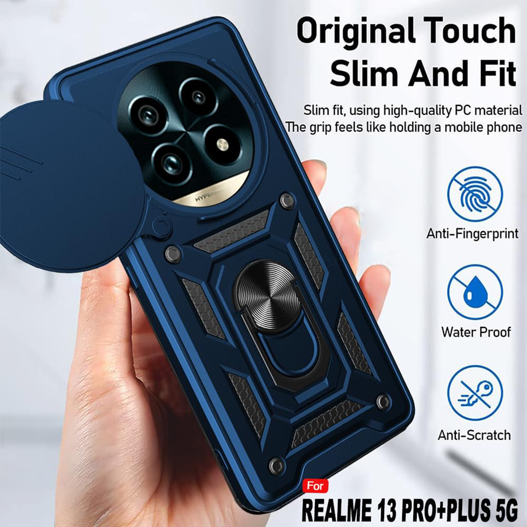 REALME 13 PRO 5G ARMOR MILITARY-GRADE CASE WITH SLIDING CAMERA COVER & 360 KICKSTAND