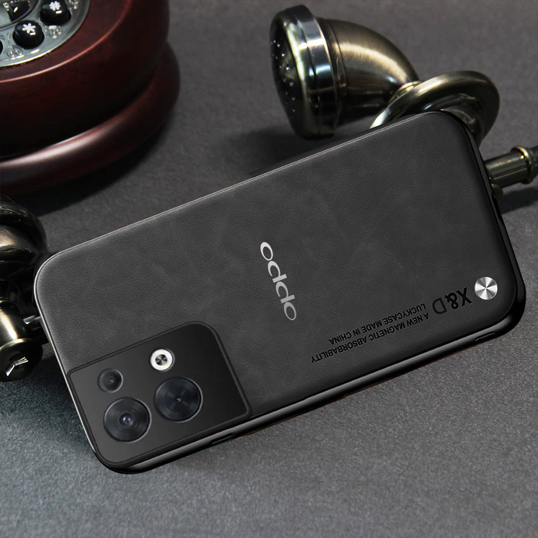 OPPO RENO 8 5G LUXURY SHOCKPROOF BUSINESS RETRO LEATHER TPU CASE COVER