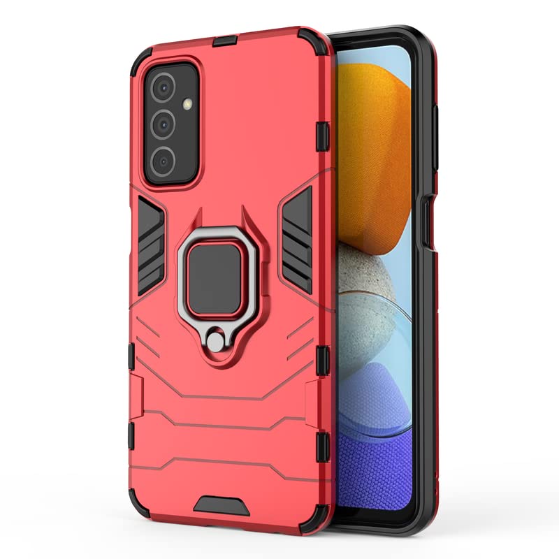 Galaxy F23 Black Panther Metal Bracket Shockproof Protective Back Case